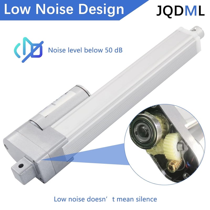 JQDML Store محرك خطي بعمق 24 بوصة 12 فولت 300N/66 رطل عالي السرعة 1.77 بوصة/ثانية مع حامل تثبيت - Image 5